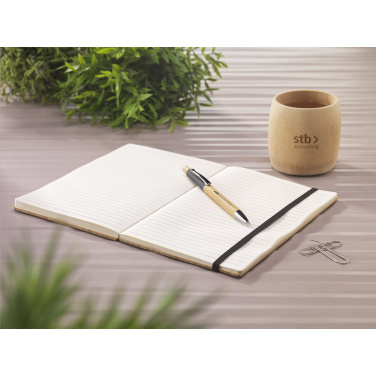 Logotrade promotional merchandise picture of: Bamboo Journal Naked Spine Paper Notebook A5