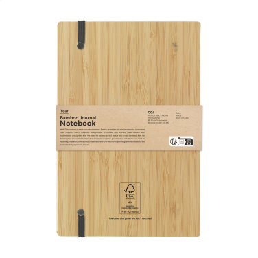 Logo trade promotional gifts picture of: Bamboo Journal Naked Spine Paper Notebook A5