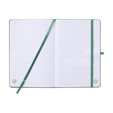 Logo trade advertising product photo of: Recycled GRS PU Paper Notebook A5