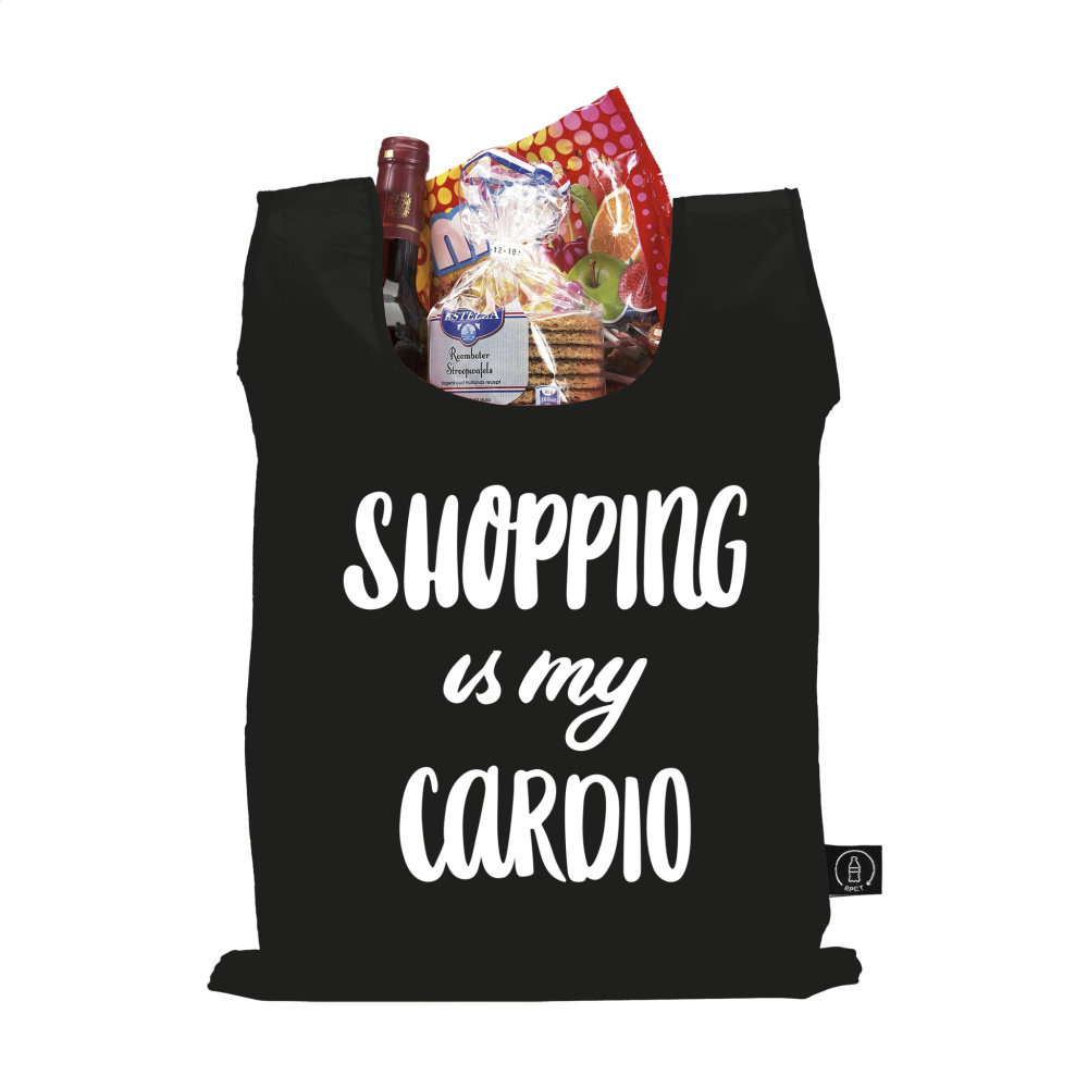Logo trade promotional gifts image of: Shop Easy RPET folding shopping bag