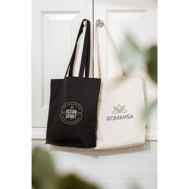 Logo trade corporate gifts image of: GRS Recycled Canvas Bag Natural (260 g/m²)