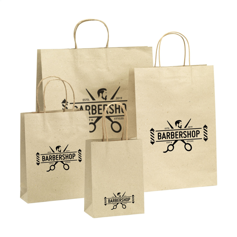 Logotrade promotional merchandise picture of: Leaf It Bag recycled grass paper (120 g/m²) M