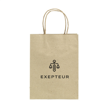 Logo trade advertising products image of: Leaf It Bag recycled grass paper (120 g/m²) M