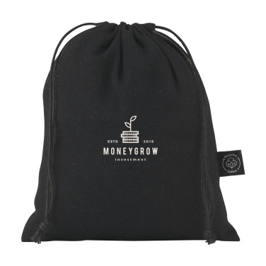Logo trade promotional items picture of: Gift Pouch GRS Recycled Cotton (150 g/m²) S