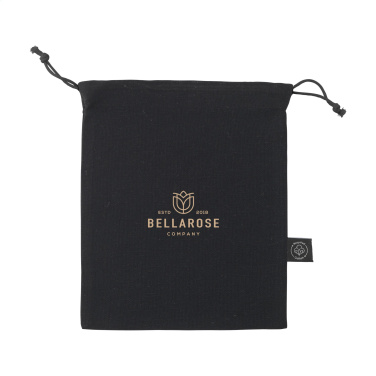 Logo trade corporate gifts picture of: Gift Pouch GRS Recycled Cotton (150 g/m²) S