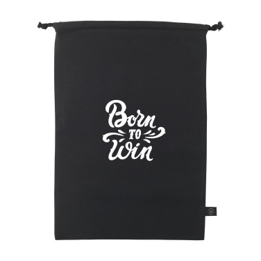 Logo trade promotional products image of: Gift Pouch GRS Recycled Cotton (150 g/m²) L