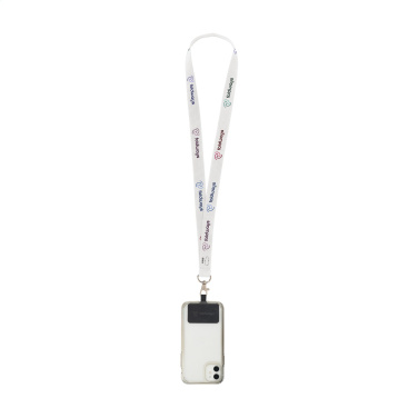 Logo trade promotional merchandise picture of: Lanyard Sublimation RPET 2 cm with Patch keycord