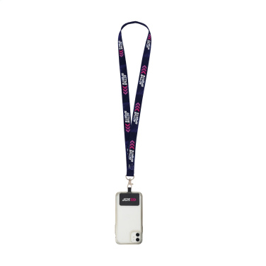 Logo trade corporate gift photo of: Lanyard Sublimation RPET 2 cm with Patch keycord