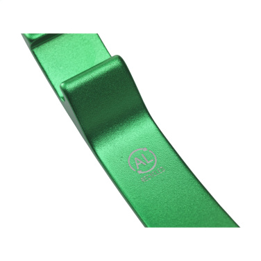 Logo trade promotional gift photo of: Alu Opener GRS Recycled keyring