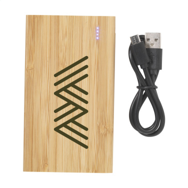 Logotrade promotional product image of: Bamboo 4000 Powerbank external charger
