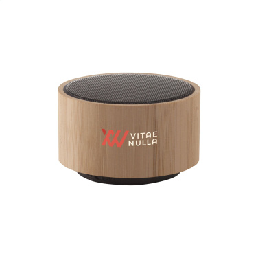Logo trade business gifts image of: Wave Bamboo Wireless Speaker