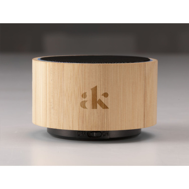 Logo trade promotional gifts image of: Wave Bamboo Wireless Speaker