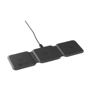 Logo trade promotional merchandise picture of: TriCharge RCS  Recycled PU Wireless Charger