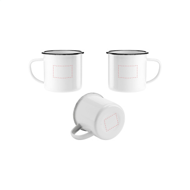 Logo trade promotional gift photo of: Retro Enamel Mug 350 ml