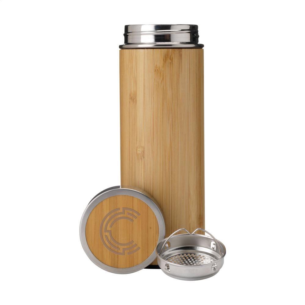 Logo trade promotional items picture of: Osaka 360 ml bamboo thermo bottle/thermo cup