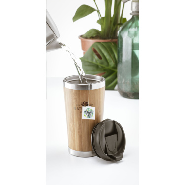 Logotrade promotional products photo of: Tokyo 450 ml bamboo thermo cup