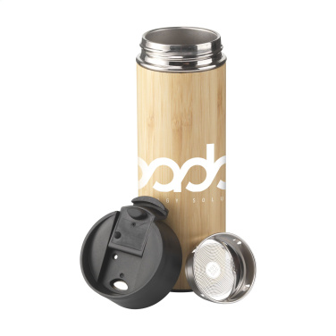 Logo trade promotional giveaway photo of: Sakura 360 ml bamboo thermo bottle/thermo cup