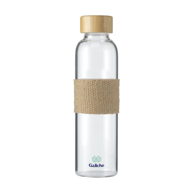 Logotrade promotional item picture of: Senga Glass Bamboo 500 ml drinking bottle