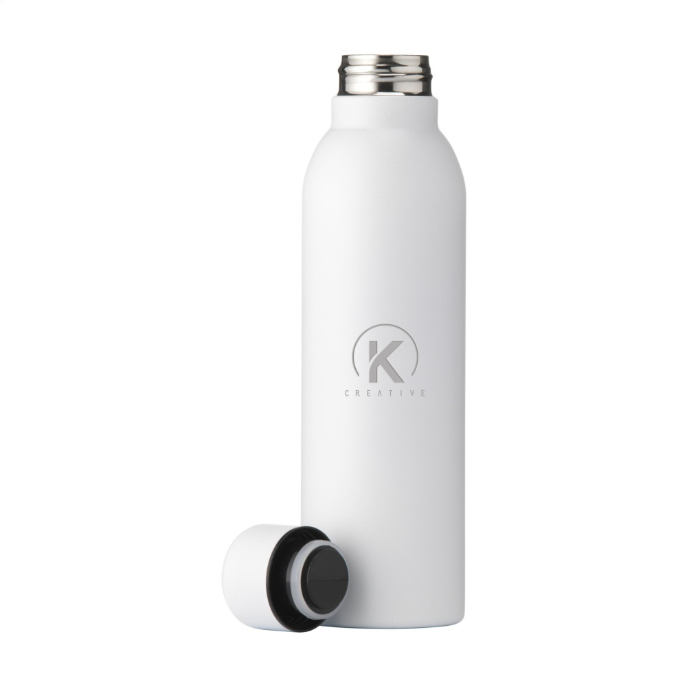 Logo trade promotional merchandise photo of: Helios RCS Recycled Steel Bottle 470 ml