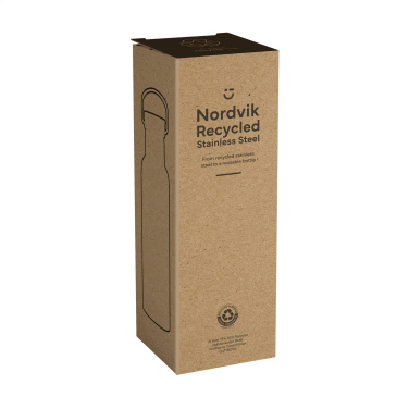 Logo trade advertising product photo of: Nordvik RCS Recycled Steel 500 ml drinking bottle