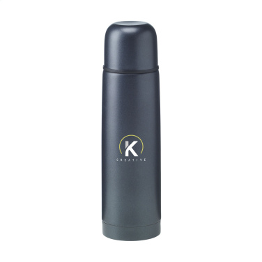 Logo trade promotional items image of: Frosted Bottle RCS Recycled Steel 500 ml thermo bottle