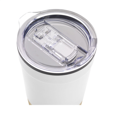 Logo trade advertising products picture of: Kobe Bamboo RCS Recycled Steel 350 ml coffee cup