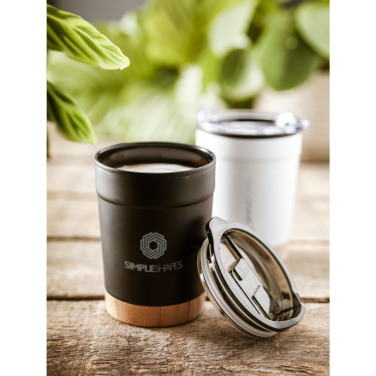 Logo trade promotional items picture of: Kobe Bamboo RCS Recycled Steel 350 ml coffee cup