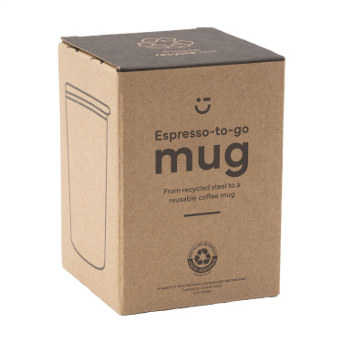 Logo trade promotional merchandise photo of: Espresso-to-Go Mug RCS Recycled Steel 170 ml