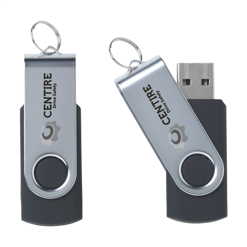 Logo trade business gifts image of: USB Twist from stock 4 GB