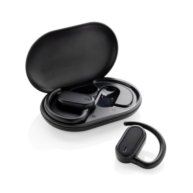 Logotrade promotional products photo of: Fitsound RCS recycled plastic open ear TWS earbuds