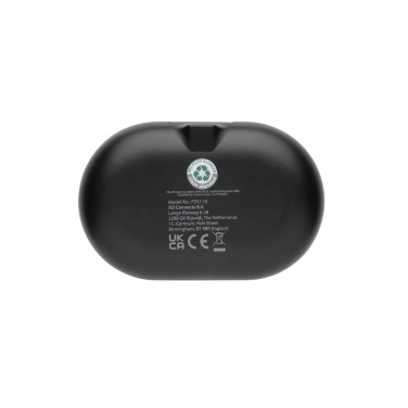 Logo trade corporate gifts image of: Fitsound RCS recycled plastic open ear TWS earbuds