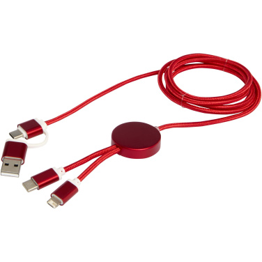Logotrade business gifts photo of: Alasia 5-in-1 recycled aluminium and plastic 150 cm data sync and 27W fast charge cable