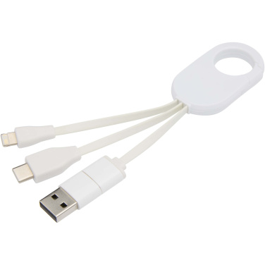 Logo trade business gift photo of: Troop 4-in-1 recycled plastic charging cable