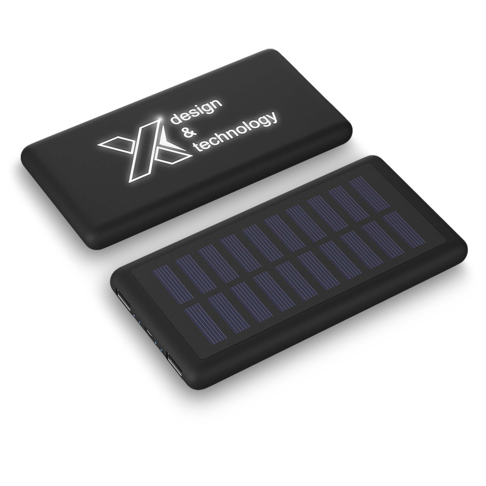 Logo trade promotional giveaway photo of: SCX.design P30 8000 mAh light-up solar power bank