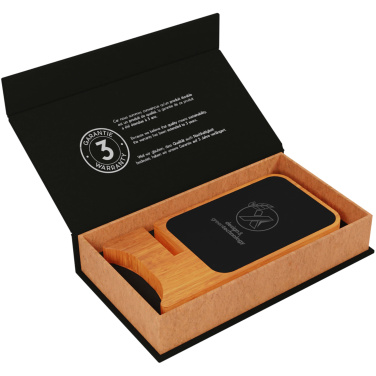 Logotrade promotional merchandise image of: SCX.design W16 10W light-up wireless wooden stand