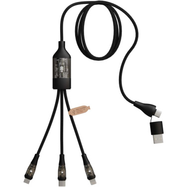 Logotrade promotional products photo of: SCX.design C50 5-in-1 fast charging 100W/5A cable with digital display