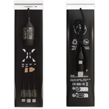 Logotrade promotional giveaway image of: SCX.design C50 5-in-1 fast charging 100W/5A cable with digital display