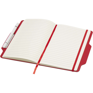 Logo trade corporate gifts image of: Nexus A5 hard cover notebook with pen and pencil combo (black ink)