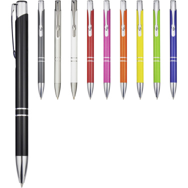 Logotrade promotional product image of: Moneta recycled aluminium ballpoint pen (blue ink)