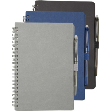Logo trade advertising products picture of: Slate reusable soft cover notebook and pen set (black ink)