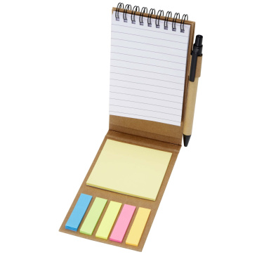 Logo trade promotional merchandise picture of: Flipper sticky notepad with ballpoint pen (black ink)