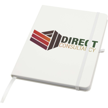 Logo trade promotional products picture of: Teak A5 recycled hard cover notebook with lined pages