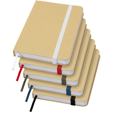 Logo trade business gift photo of: Reed A6 recycled hard cover notebook with plain pages