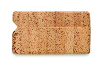 Logotrade business gift image of: TWS earbuds in bamboo case