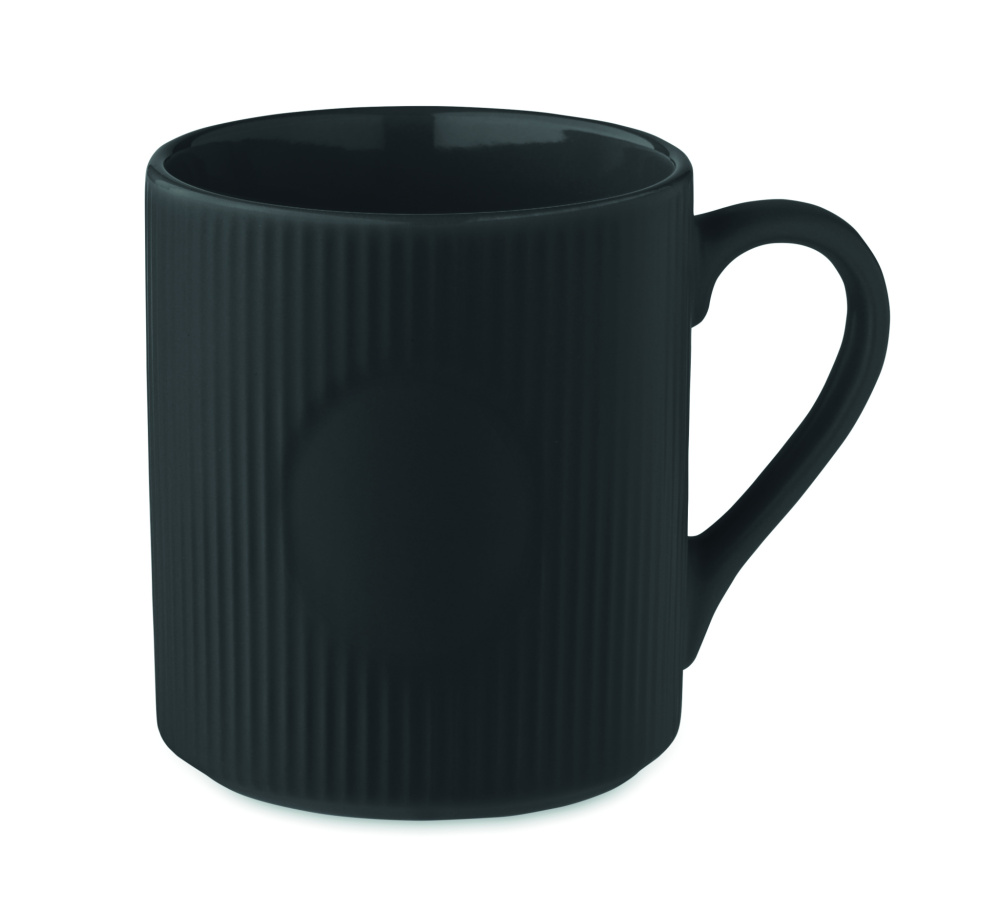 Logo trade promotional items image of: Ribbed ceramic mug mat 340 ml