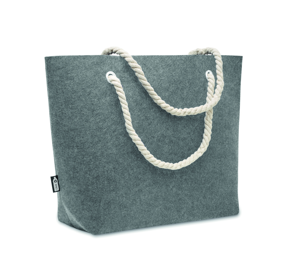 Logo trade advertising products picture of: RPET felt beach bag