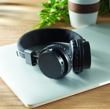 Logo trade promotional items image of: ABS wireless foldable headphone