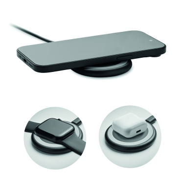 Logo trade advertising products image of: 3 in 1 wireless charger 15W