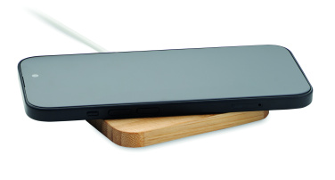 Logo trade promotional products image of: 15W wireless charger in bamboo