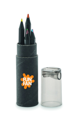 Logo trade corporate gifts image of: 6 black colouring pencils